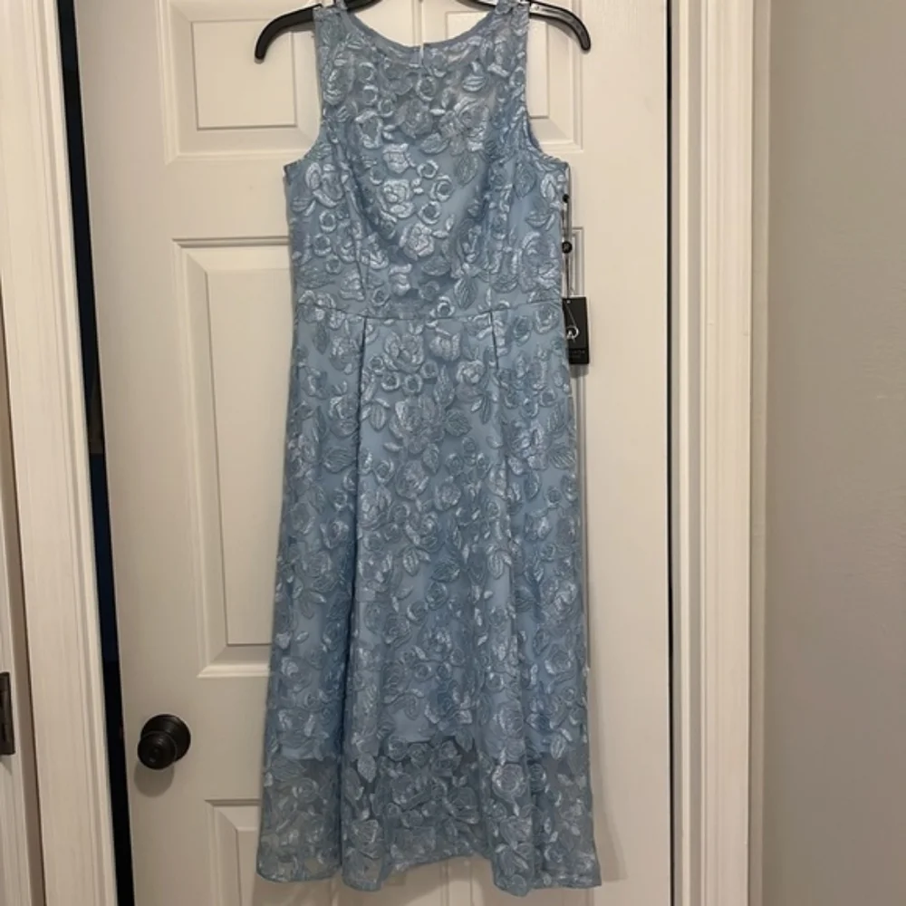 Adrianna Papell Floral Lace Flared Dress